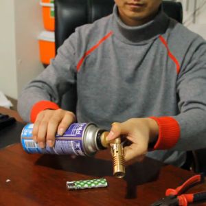 Đầu Khò Gas Cao Cấp Đồng Nguyên Khối 1300 Độ Mồi Lửa Độ Bền Cao