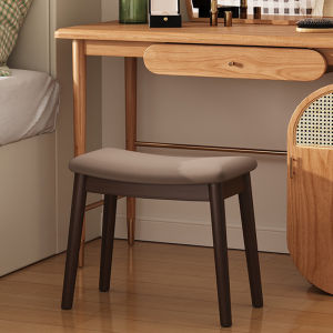 Nordic Style Solid Wood Makeup Bench for Girls Master Bedroom Simple Modern Home Furniture Desk Chair Bedroom Vanity Seat