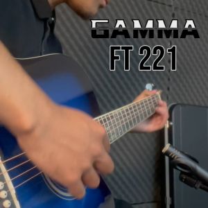 GAMMA Series 41 inch Acoustic Guitar (FT 221) 6 Strings (Ebgdae) Free Bag Pick Pick Holder Capo & 1 Set Tali Akustik Set (Ft-221/Ft221)