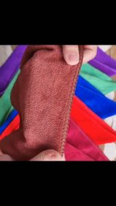 Set 10 khăn lau có móc treo đa năng 30x30cm sợi Microfiber mềm mịn