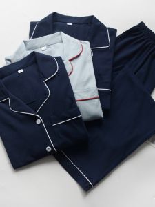 Pure Cotton Long Sleeve Sleepwear Spring Autumn Style for Men And Women Couple Simple Design Comfortable Home Clothes