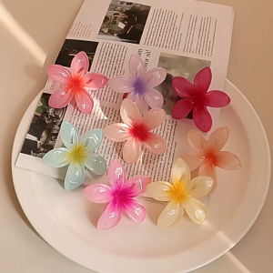 Hair Clip Bunga Kamboja Warna Cantik Jepitan Rambut Wanita Fashion Flowers Aksesoris Korean Style