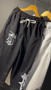 Letters Star Printing Sweatpants Kulot Oversize | Celana Panjang Kulot Bawahan Korean Style Kekinian