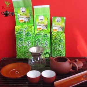 Premium Organic Green Tea Loose Leaf 300g - Caffeine-Free Natural Flavor Eco-Friendly Packaging