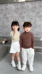 Áo giữ nhiệt cho bé BERNIE chất cotton cổ 3 phân cho bé trai bé gái từ 9-25kg