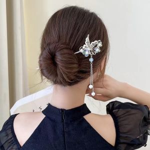 Hair Stick for Women Butterfly Flower Fresh Handmade Hairpins Charm Accessories Hair Ornaments