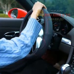 Bọc vô lăng da có lỗ thoáng khí giá rẻ size 38cm phù hợp các dòng xe ô tô