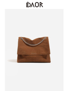 DAOR Large Capacity Suede Tote Bag Womens 2025 Autumn New Simple Chain Underarm Single Shoulder Crossbody Bag