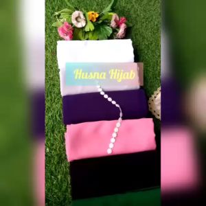 [HUSNA HIJAB] Khimar Segi Empat Polos 120 Cm Kerudung Polos