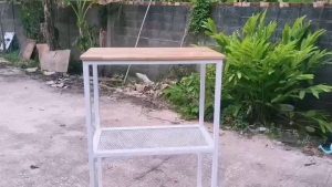 (งานเชื่อมสำเร็จ)ชั้นวางของ 4 ชั้น ชั้นโชว์ของภายในบ้าน ชั้นวางในครัว ชั้นวางอเนกประสงค์ งานฝีมือ งานสวย แข็งแรงมาก MT117