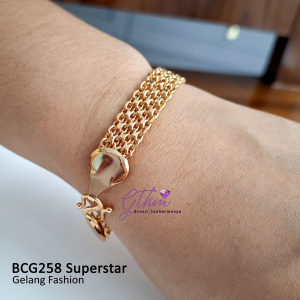 Gelang Tangan Wanita Superstar Keren Fashionable Anti Karat bcg258 Jual Titanium