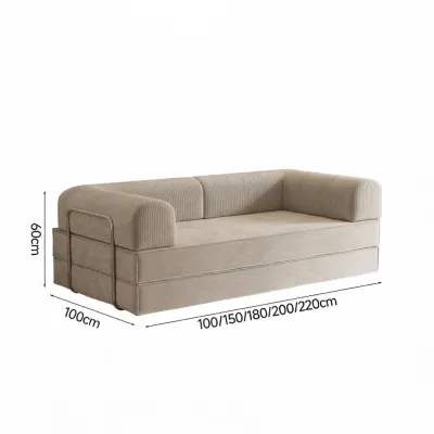 Foldable Sofa Bed Teddy Bear Full Sponge Multi-Purpose Practical Modern Small Apartment Fabric Compressed Sofa Velvet Material