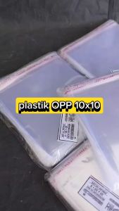 Plastik OPP 10x10 Seal Bening isi 100 lembar / Plastik Lem Rekat Roti Souvenir Cookies
