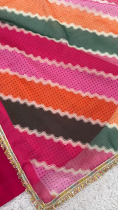 [PRE-ORDER] Ready Made Pure Khadi Cottan With Embroidery Sequence Work With Real Mirror Work Suit (10-15days delivery)