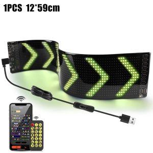 Flexible Screen LED Car Windshield Eyes LED Matrix Pixel Panel Display Plug-in DIY App Text Animation for The Car Windshield