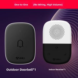 Bull | Extra Long Range Elderly Call Doorbell Loud Buzzer 1 Receiver & 2 Transmitters