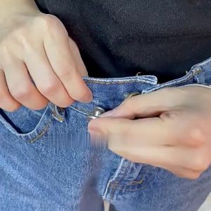 BW-C1224 Kancing Jeans Logam Tusuk Pengecil Celana Jeans Baut Instan Adjustable Motif / Magic Button