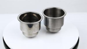 2PCS 316 Stainless Steel Cup Drink Holder Boat Cup Drink Holder with Drain for Marine Boat RV Camper