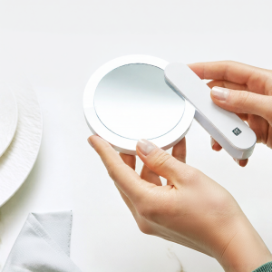 10x Magnification LED Charging Handheld Makeup Mirror