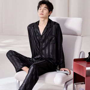 Nanjiren | Cooling Breathable Mens Sleepwear Set Long Sleeve