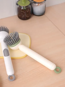 Soap Dispensing Dish Brush 360° Rotating Press Type Long Handle Kitchen Cleaning Brush for Pots Pans Dishes