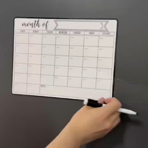 Magnetic Fridge Calendar Weekly Monthly Planner Whiteboard Fridge Magnet Flexible Daily Message Drawing Refrigerator Bulletin Board