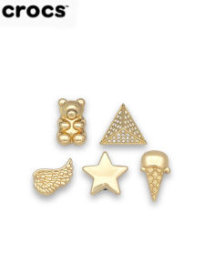 Crocs Carluo Chi Zhibi Star Accessories Hole Shoes Flower Texture Pig Bear Five-Piece Set Wang Junkai Same Style Shoe Buckle