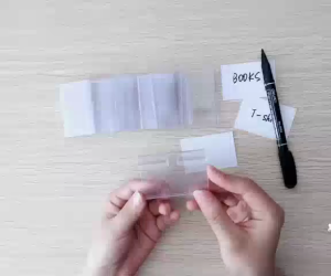 Plastic Shelf Label Holder 100Pcs Clear Removable Clip for Price Tags on Retail Display Shelves and Bins