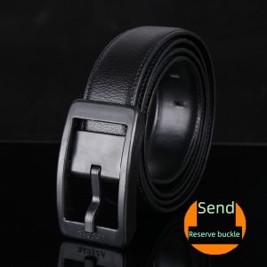 Iron-Free Pin Buckle-Pass Security Check Men and Women All-Matching Belt