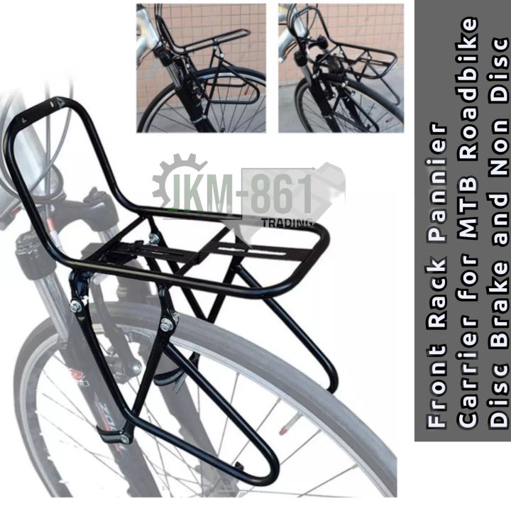 Front Rack Bike Pannier Carrier Luggage Shelf 20KG Capacity Disc