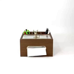 Hộp Đựng Khăn Giấy Giấy Ăn Bằng Gỗ Trang Trí Nội Thất Nắp Hình Đầu Hươu Sang Trọng