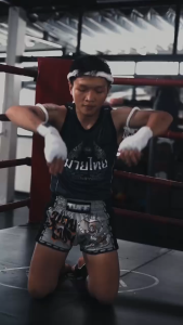 TUFF TUF-MRS206 Grey Hanuman Yantra with War Flag Retro Style Muay Thai Boxing Shorts