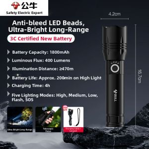 Bull | Strong Brightness Long Range Handheld Flashlight