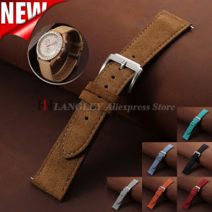 Vintage Soft Suede Leather Watch Strap Band Quick Release 18mm 19mm 20mm 22mm for Huawei for Samsung Watch Replacement Wristband