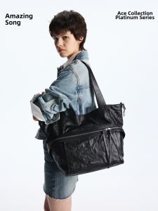 Pleated Tanned Leather Tote Bag