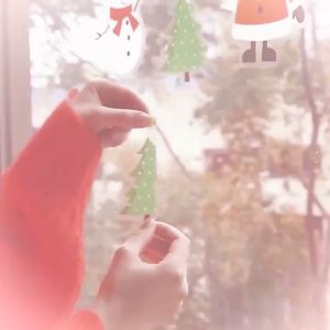 【FREE GIFT】Santa Claus Elk Window Sticker Removable PVC Static Stickers Glass DIY New Year Party Supply Home Business Xmas Window Sticker Christmas Decor Christmas Wall Sticker Christmas Stickers Shopping Mall Glass Door Sliding Santa Snowflake stickers