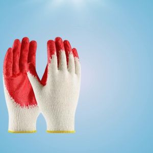 Cotton Gloves w/ Rubber Palm 10pairs