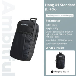 AMBITFUL | Ambitful Beige Black Hang U1 Hanging Bag Small Lightweight Portable Shoulder Bag for Travelling Photography Camera Smartphone