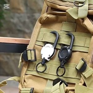 Beyu Mount พวงกุญแจเชือกลวดสลิง ยืดหดได้ พร้อมสายเคเบิลเหล็ก หนา 0.9 มม.กันขโมย สายเคเบิ้ล  สินค้าส่งจากไทย