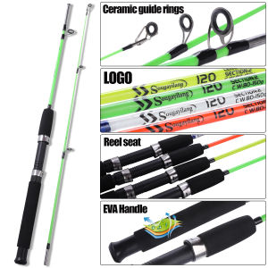 Fishing Rod Reel Sets 1.8m Resin Rod 5.2:1 Gear Ratio 4000 Series Spinning Fishing Reel Boat Fishing Rod for Saltwater Fishing Tackles