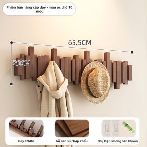 ZHUSHANXIA | Giá Treo Áo Tiết Kiệm Không Gian Gắn Tường Thiết Kế Phím Piano Gỗ Cứng