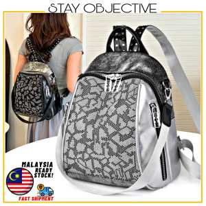 Premium Leather Woman Backpack Wanita Beg Galas Perempuan Bag Belakang Handbag Suitcase Women Bagpack School Sling 10