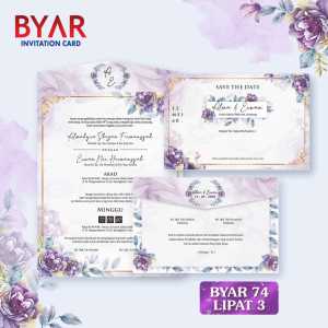 Blangko Undangan Kertas Undangan Pernikahan Byar 74 Harga Termurah Gratis File Setting