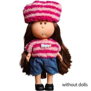 24CM Mia Spanish Potato Doll Clothes Set Cute Floral Dress Hat for Little Girls Playtime Birthday Gifts Potato Doll Accessories