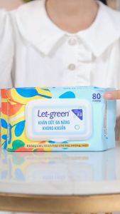 Combo Bao Khăn Ướt Đa Năng Kháng Khuẩn LET-GREEN 80 Miếng/Bao