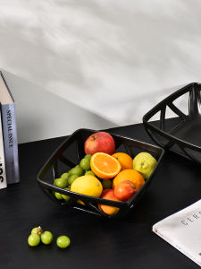 Giỏ Đựng Trái Cây Vuông Bằng gốmJM Giỏ Đựng Trái Cây Rỗng Theo Phong Cách Scandinavia Dùng Trong Nhà Để Đựng Trái Cây Trong Phòng Khách