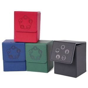 4 Pack Card Deck Box Copyrighted Design Fits 100+ Single Sleeved Cards Magnetic Closure PU Leather Card Box for TCG Cards