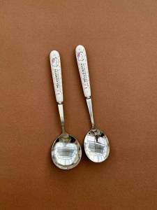 Hellokitty Hello Kitty Cute Stainless Steel Meal Spoon Porcelain Handle Big round Spoon Cartoon Adult Student Tableware