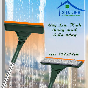 Cây Lau Kính Gạt Chùi Kính Đa Năng 2 Đầu Trong 1 Cán Tăng Giảm Chiều Dài Đầu Lau Tích Hợp Thêm Phần Gạt Nước Siêu Tiện Lợi Tramanhshop