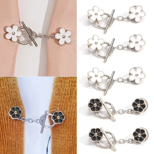 5sets Metal OT Button Up Clothes With No Sewing Mother Button Up Coat Sweater Cardigan Womens Decorative Brooch Button
